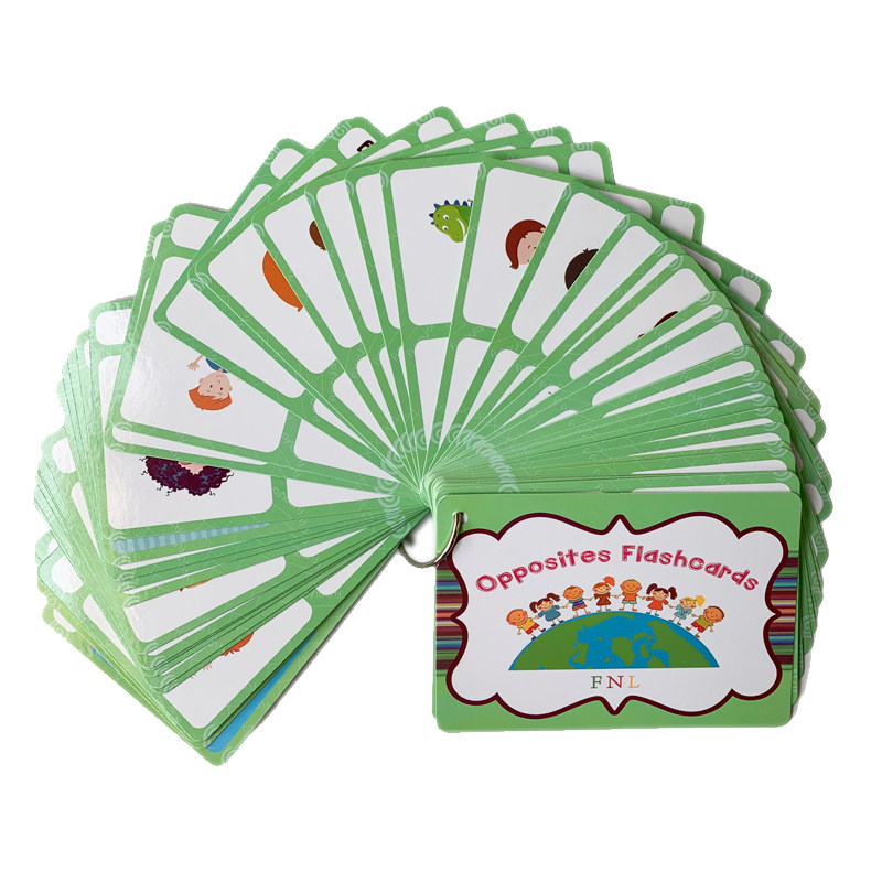 Card Game Kids - The 100 Groups Opposites Flashcards English