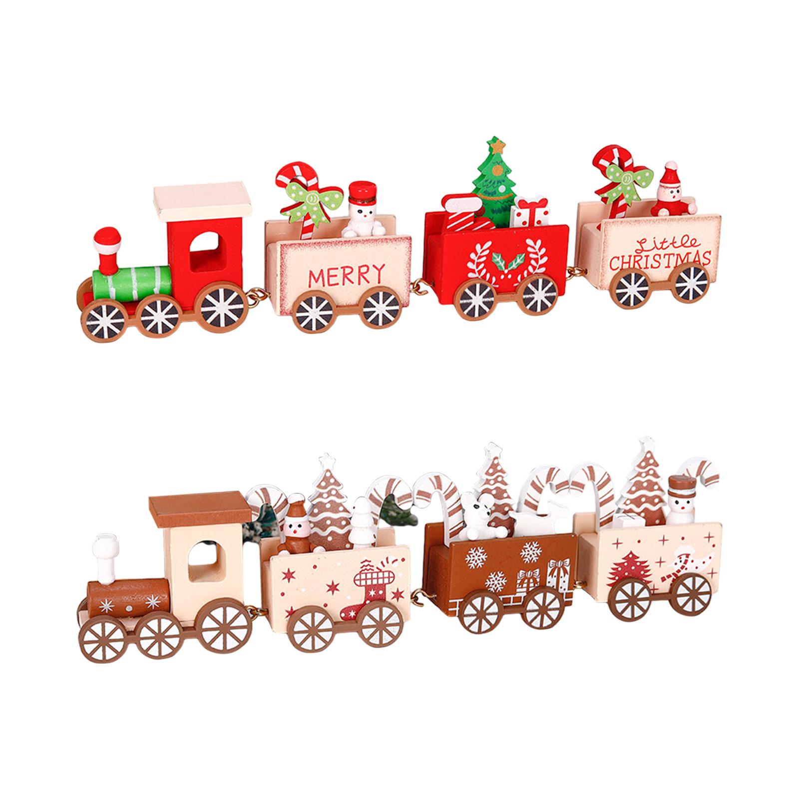 Top Kids Xmas Toys - Wooden Train Christmas Ornament Decorative Table