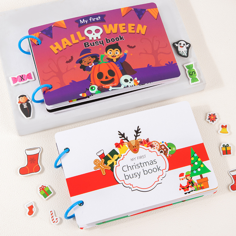 Kids Quiet Toys - Montessori Baby Busy Book Halloween Gift