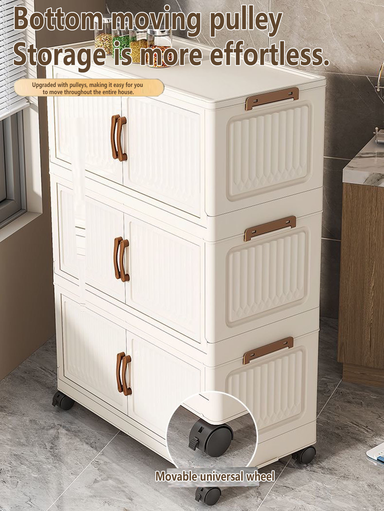 Kids Storage Toys - Foldable Plastic Storage Cabinet for Kids