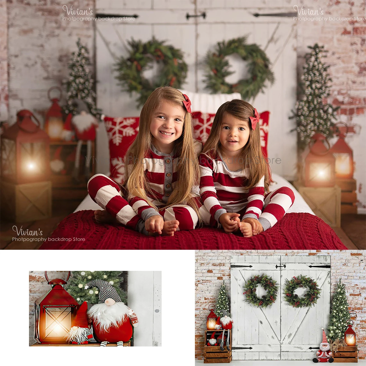 Banner Kids Toys - Christmas White Wood Door Background Toy