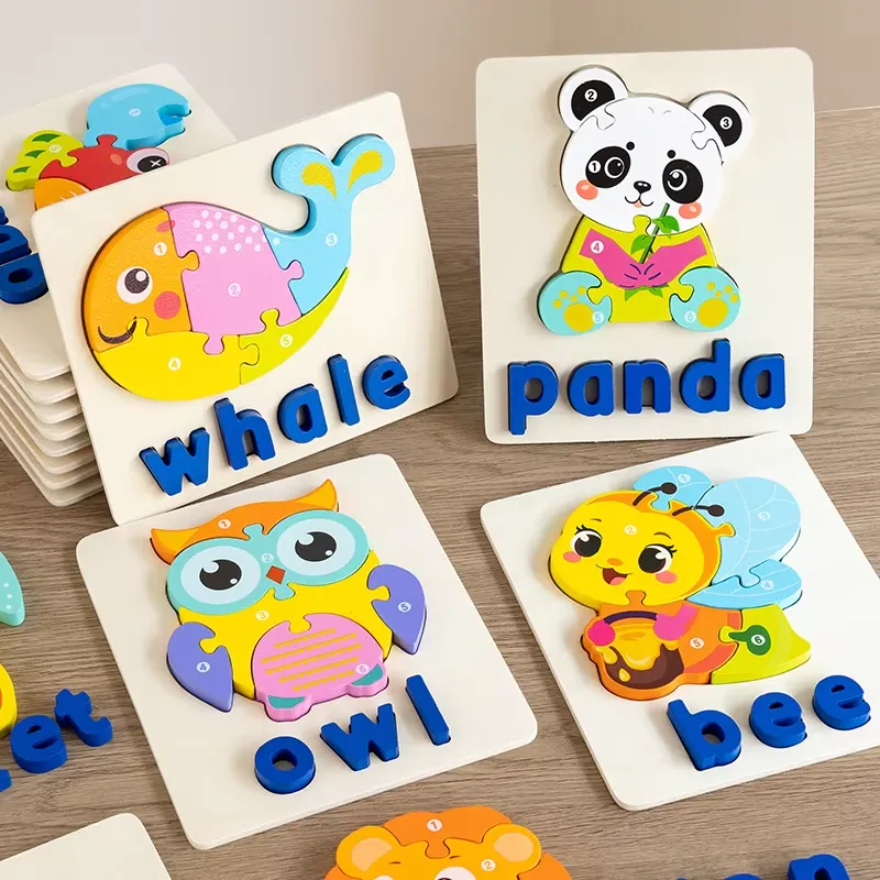 Kids Toys Learning - 3D Animal Traffic Puzzle Spelling Alphabet