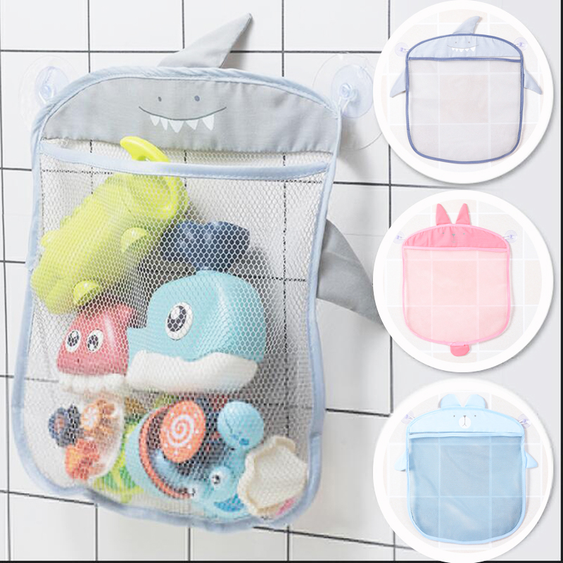Kids Storage Toys - Baby Bathroom Mesh Bag Sucker Organizer