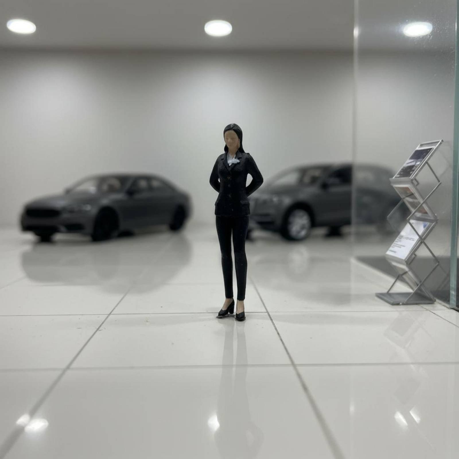 Kids Toys Store - 1/64 Scale Salesperson Figurine Miniature Woman