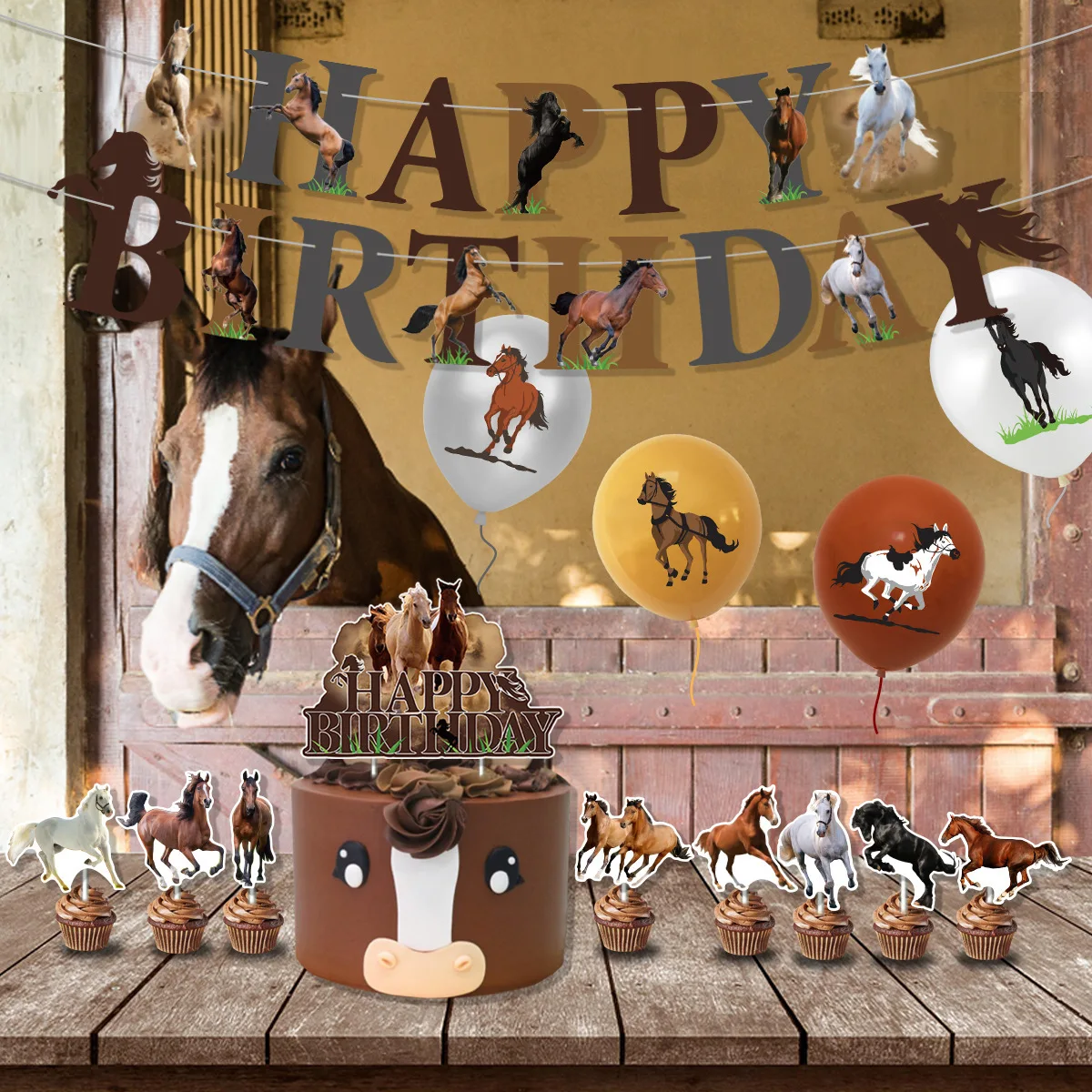 Horse Racing Birthday Party De - Banner Kids Toys ulasan dan harga
