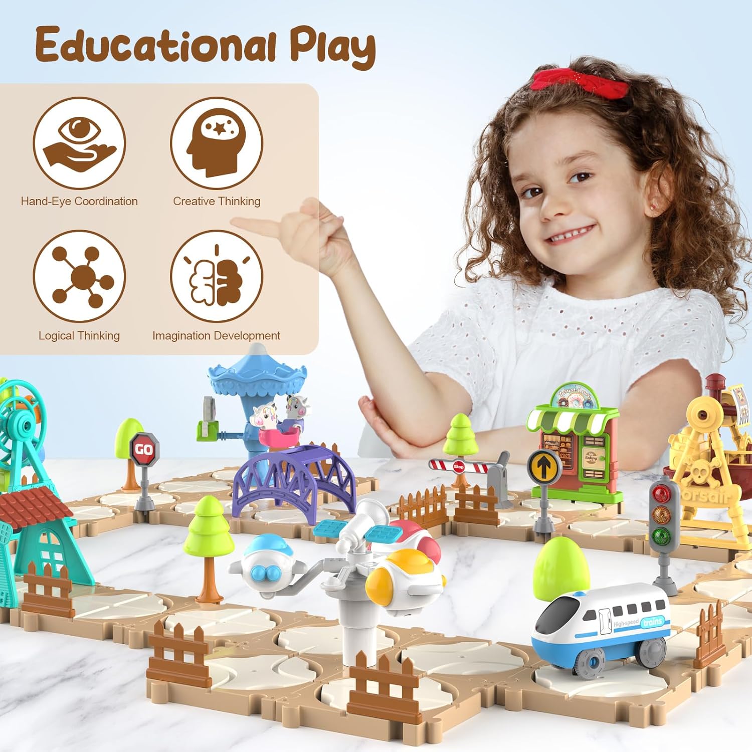 DIY Puzzle Track Car Set Assem - Kids Toys Learning ulasan dan harga