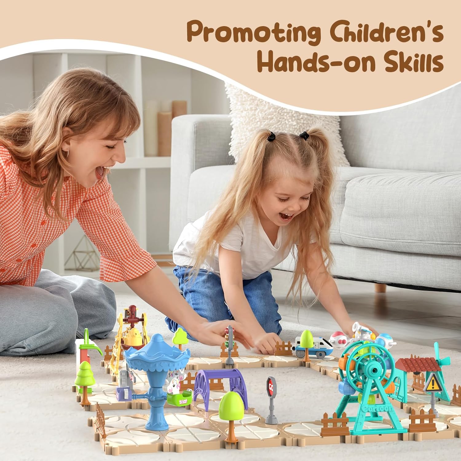 DIY Puzzle Track Car Set Assem - Kids Toys Learning ulasan dan harga