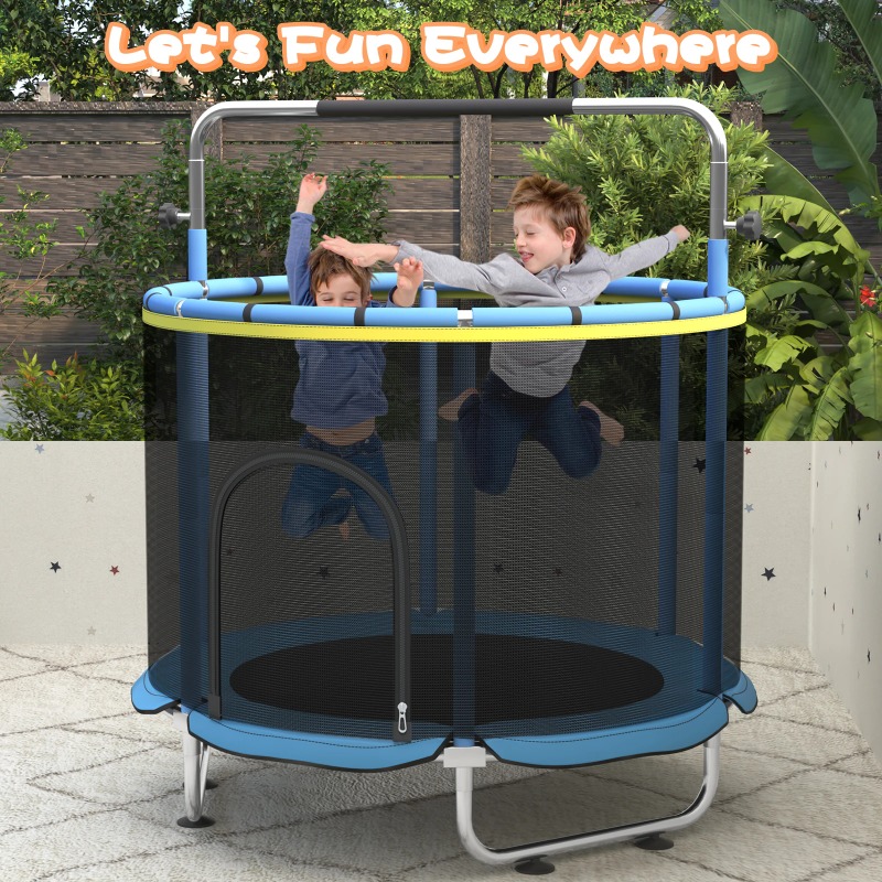 5FT Toddler Trampoline 8-in-1  - Basketball Hoop Kids Indoor ulasan dan harga