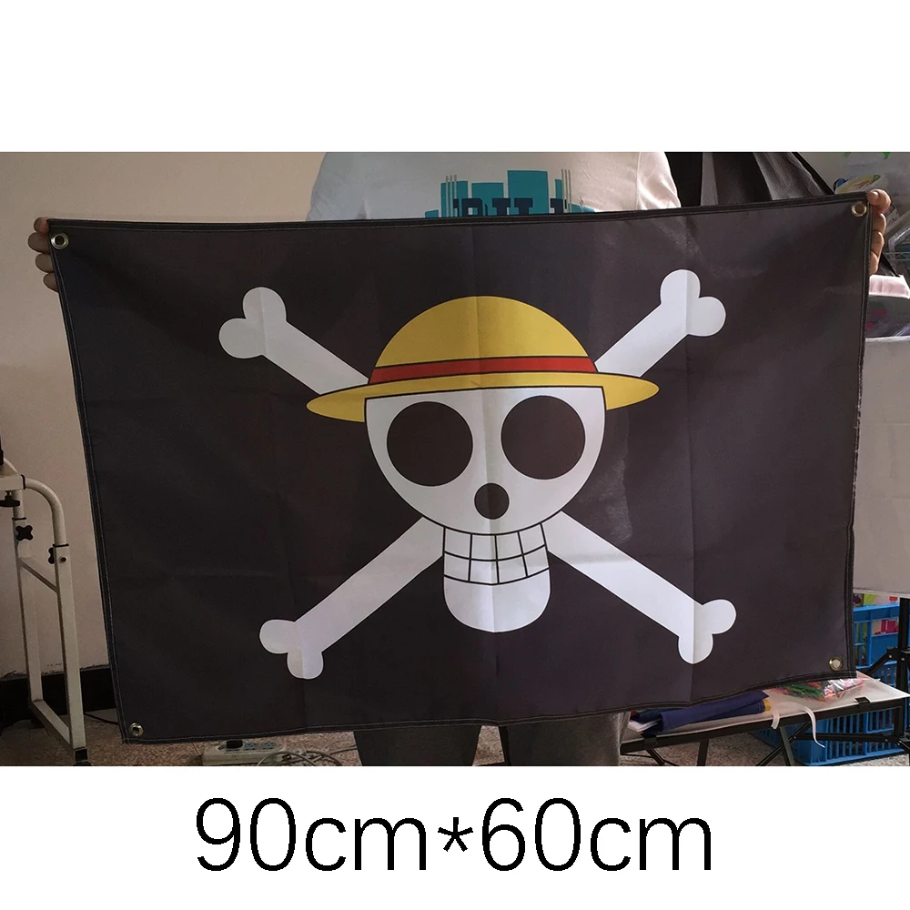 One Piece Jolly Roger Wall Ban - Banner Kids Toys ulasan dan harga