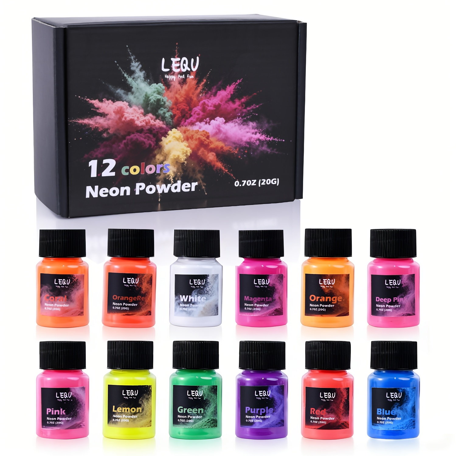 LEQU 12Colors Neon Fluorescent - Slime Making Kit ulasan dan harga