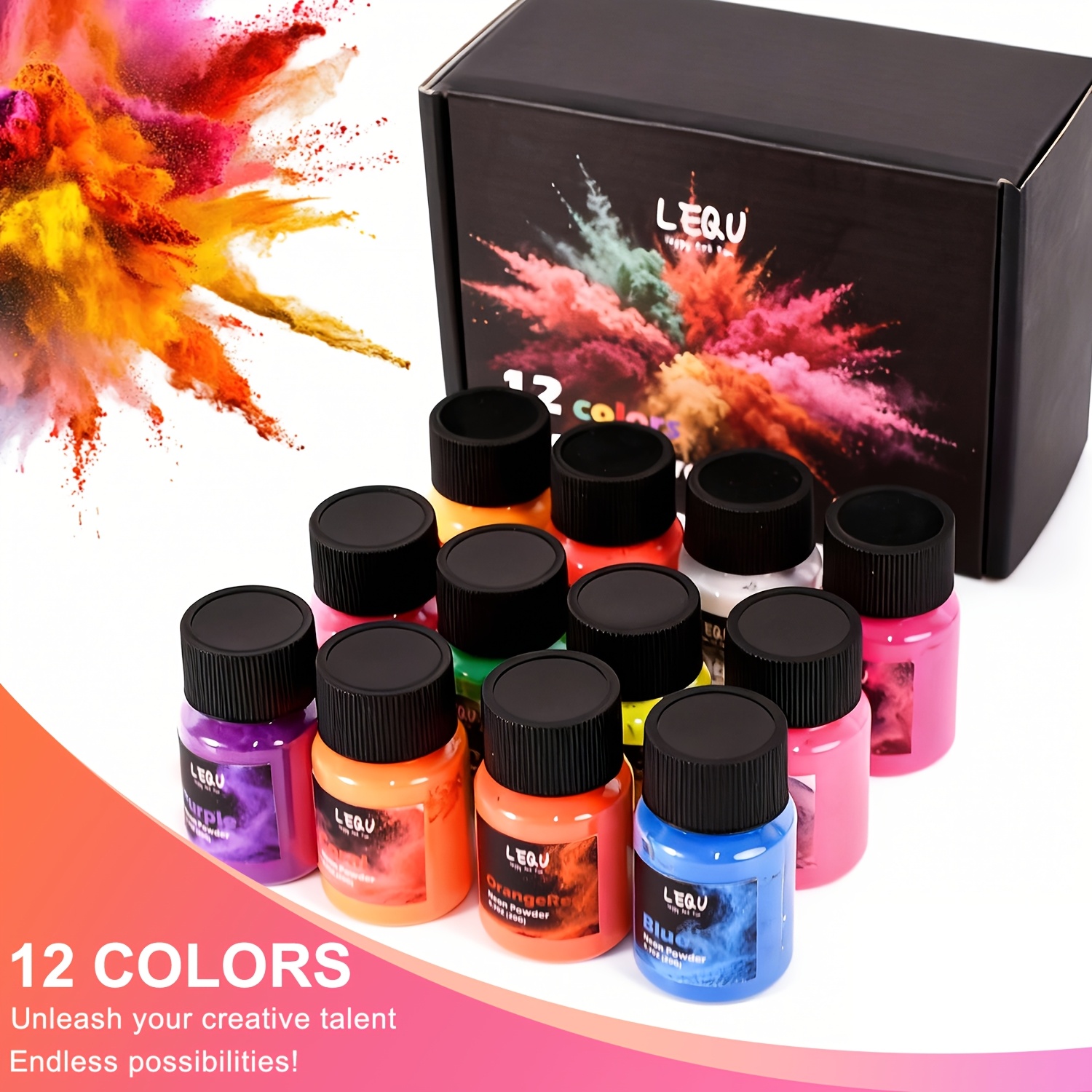 LEQU 12Colors Neon Fluorescent - Slime Making Kit ulasan dan harga