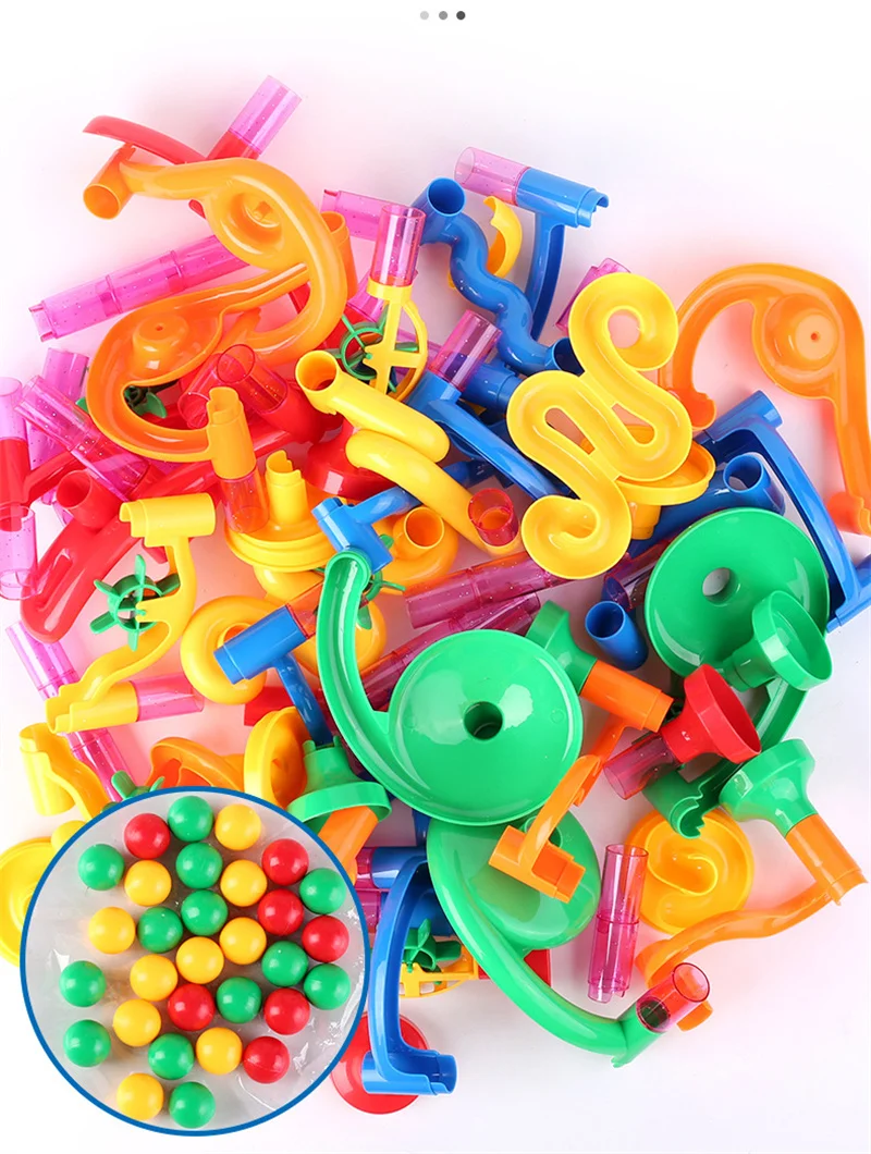 50-142PCS 3D Maze Ball Roll To - Marble Run Set ulasan dan harga