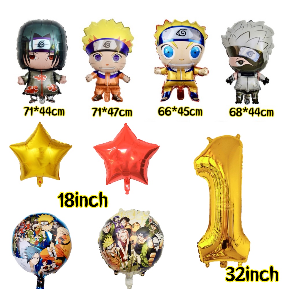 Narutoed Foil Balloons 12inch  - Banner Kids Toys ulasan dan harga