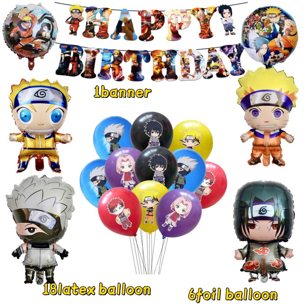 Narutoed Foil Balloons 12inch  - Banner Kids Toys ulasan dan harga