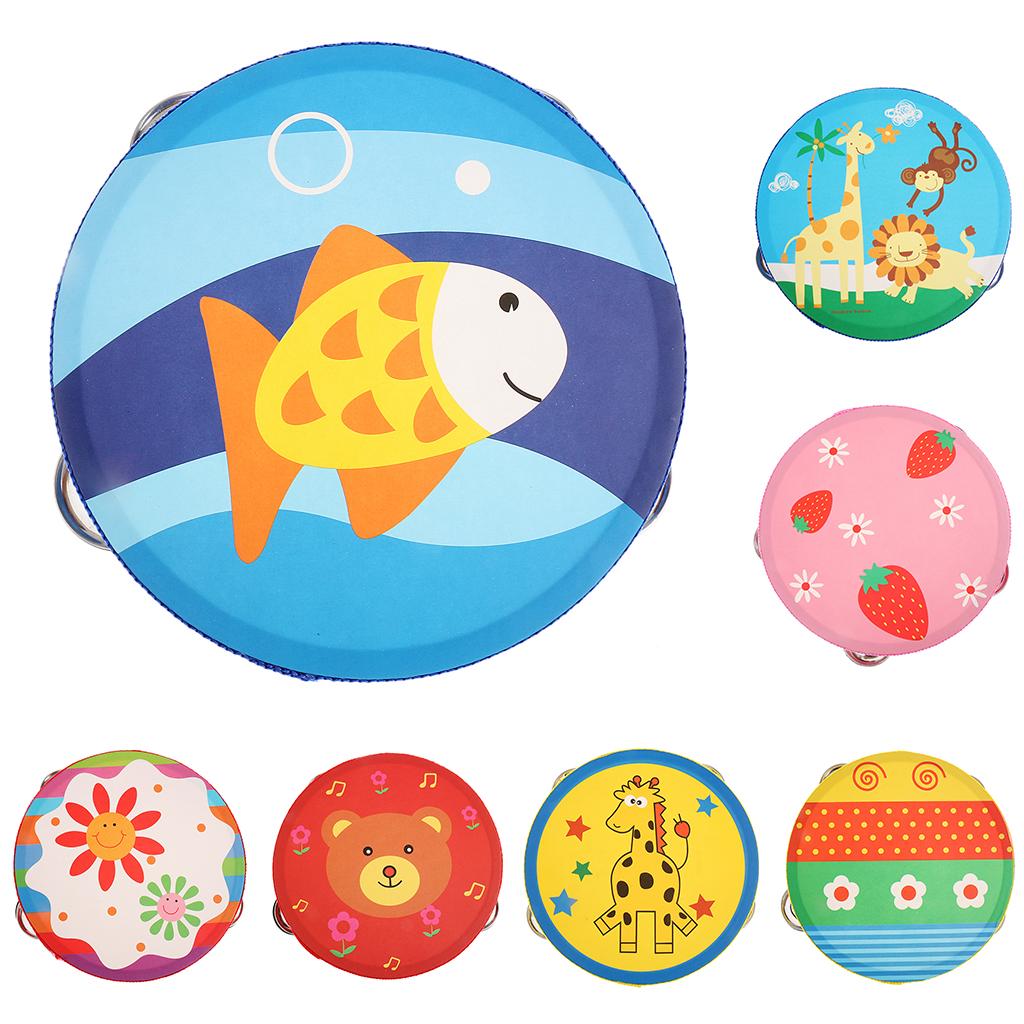 Hand Bell Wooden Tambourine Pe - Kids Toys Learning ulasan dan harga