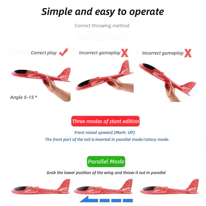 48cm Large Foam Airplane Child - Kids Toys Supplier ulasan dan harga