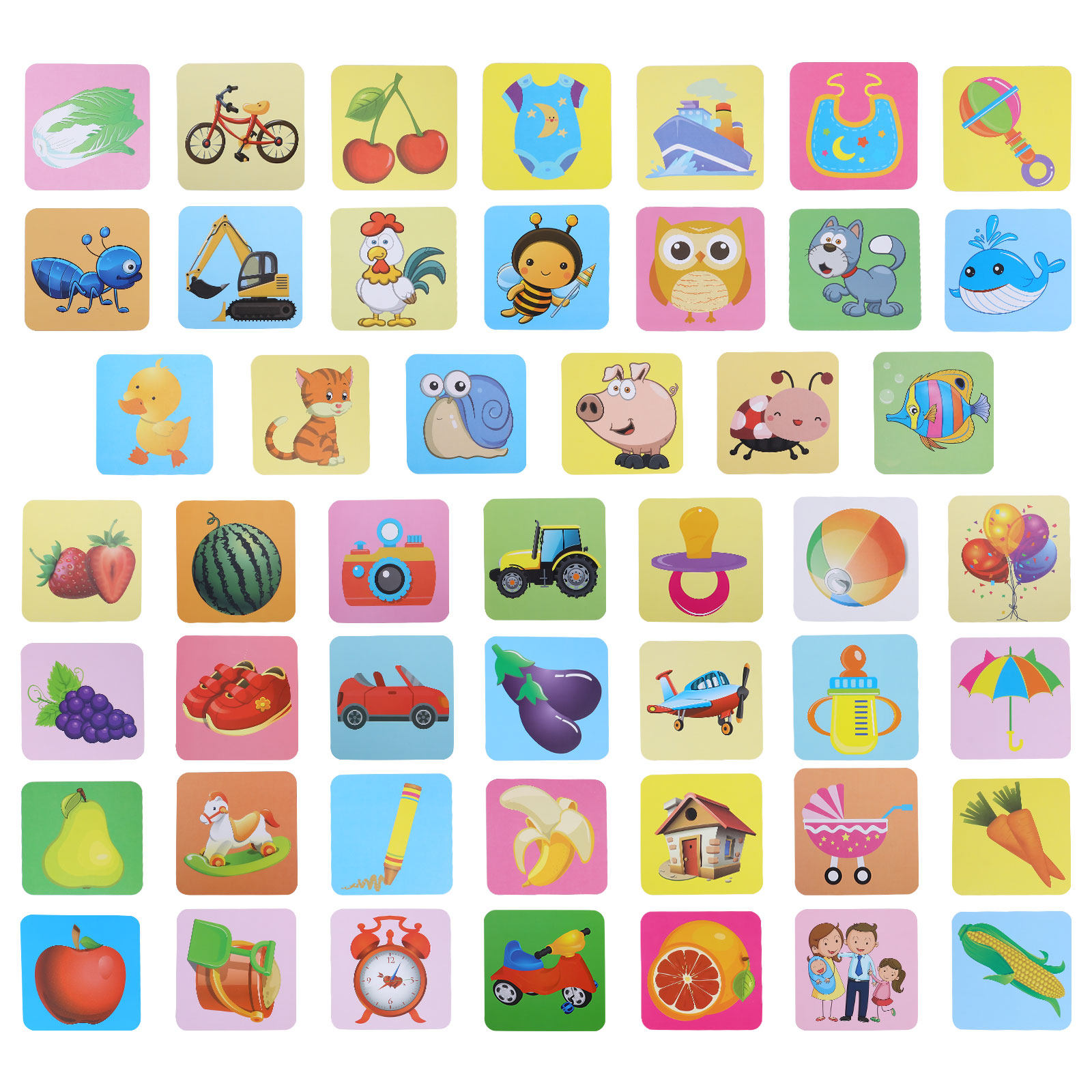 Visual Stimulus Cards Color Re - Kids Toys Learning ulasan dan harga