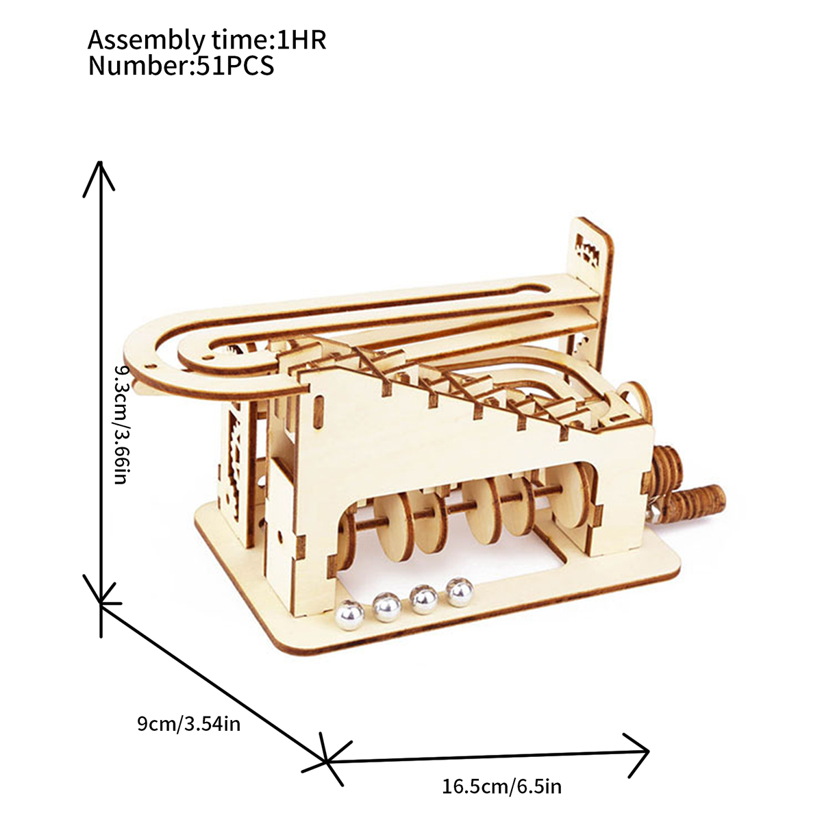 Spiral Marble Run 3D Wooden Pu - Marble Run Set ulasan dan harga