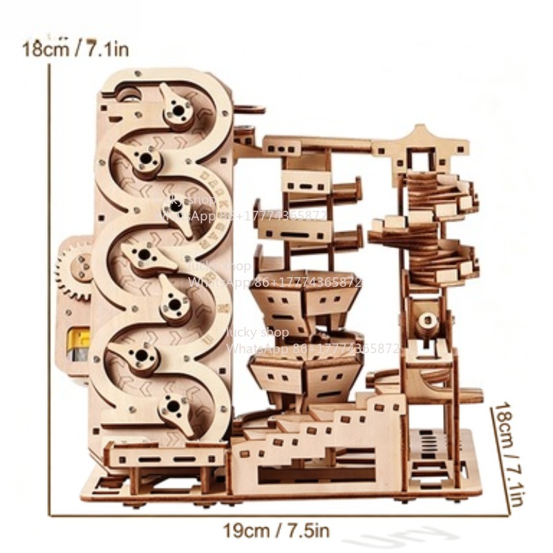 Ury 3D Wooden Puzzle Electric  - Marble Run Set ulasan dan harga