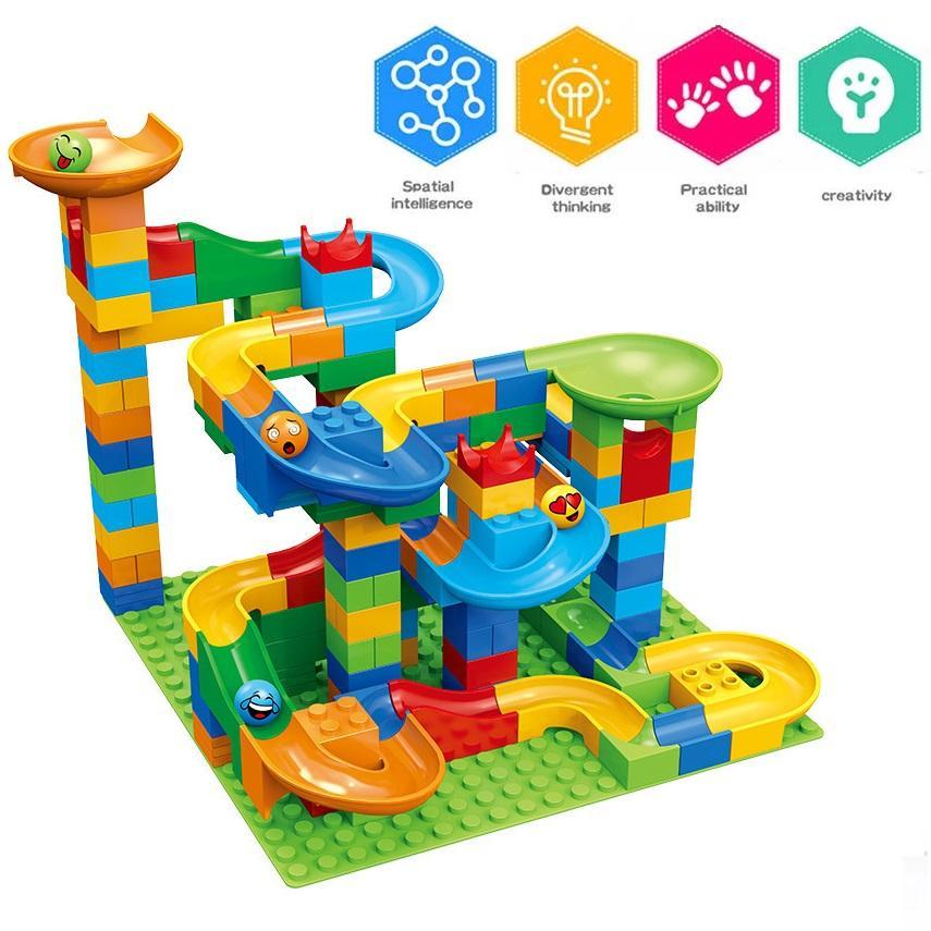 Rail Block Marble Race Run Sli - Marble Run Set ulasan dan harga