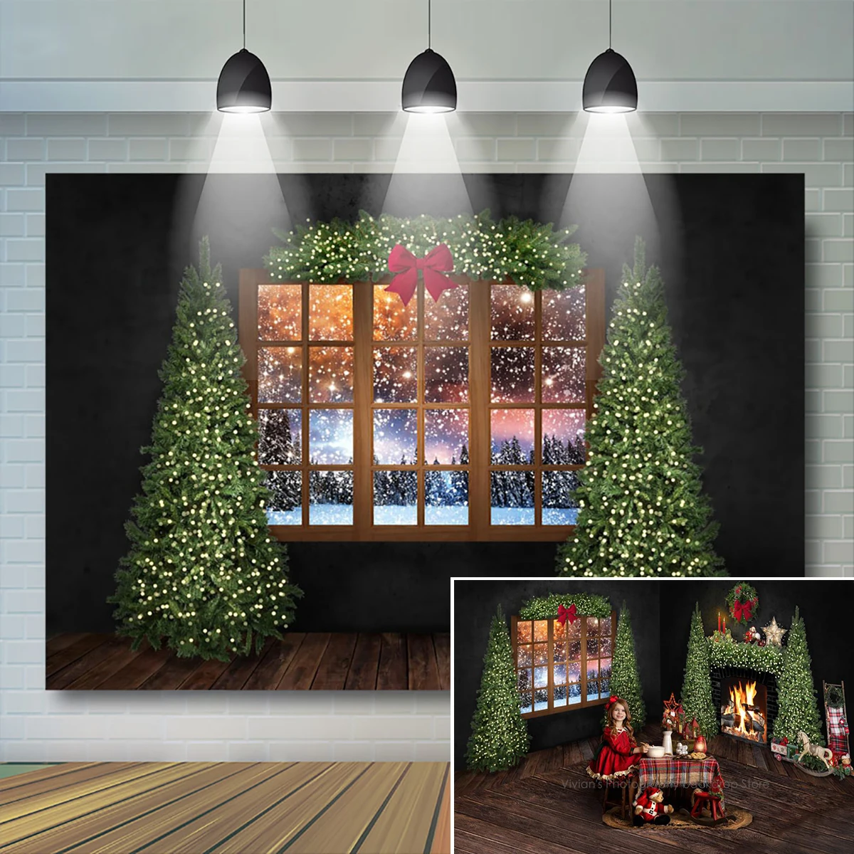 Christmas Polar Night Bacdrop  - Banner Kids Toys ulasan dan harga