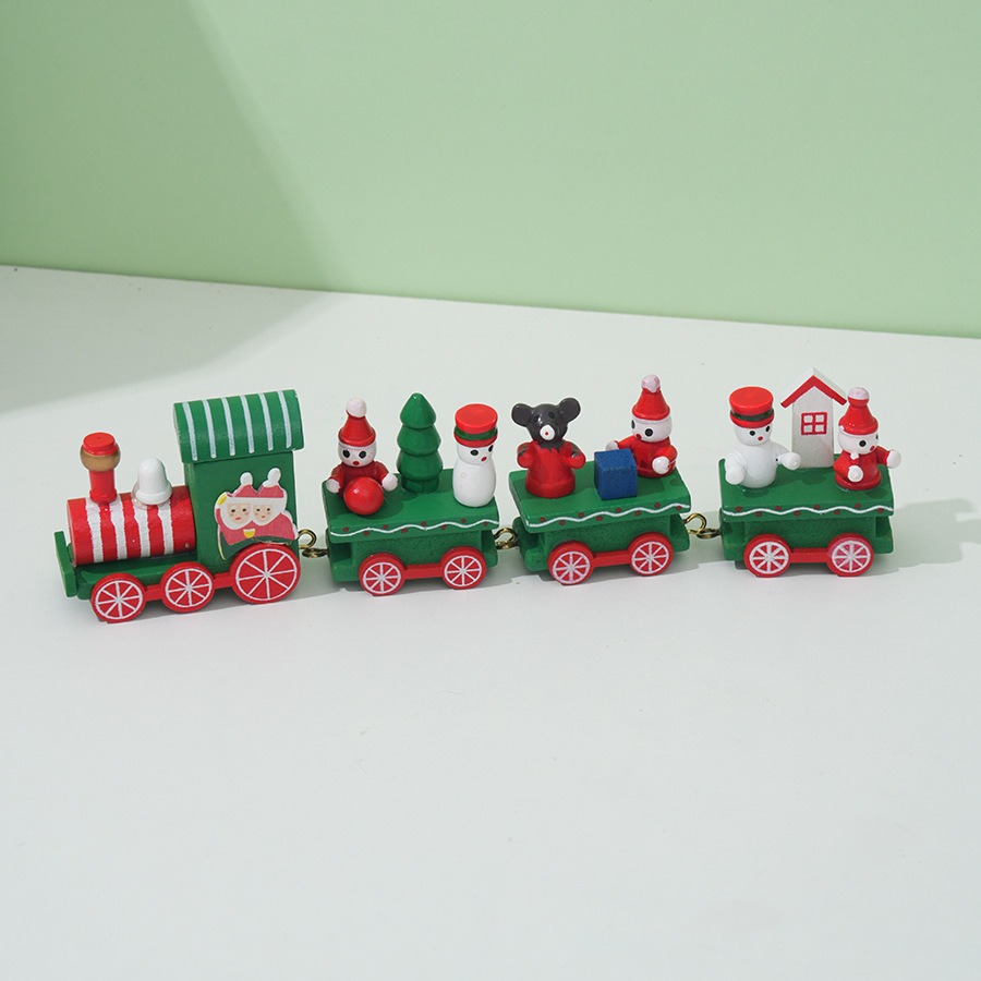 Christmas Train Painted Wooden - Top Kids Xmas Toys ulasan dan harga