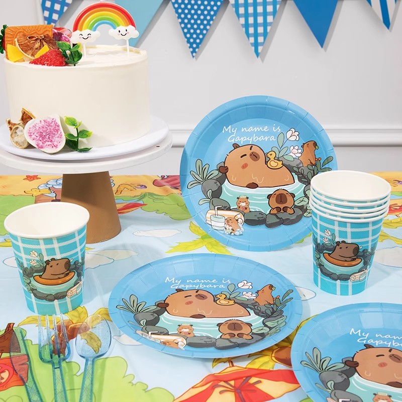 Cartoon Capybara Party Supplie - Banner Kids Toys ulasan dan harga