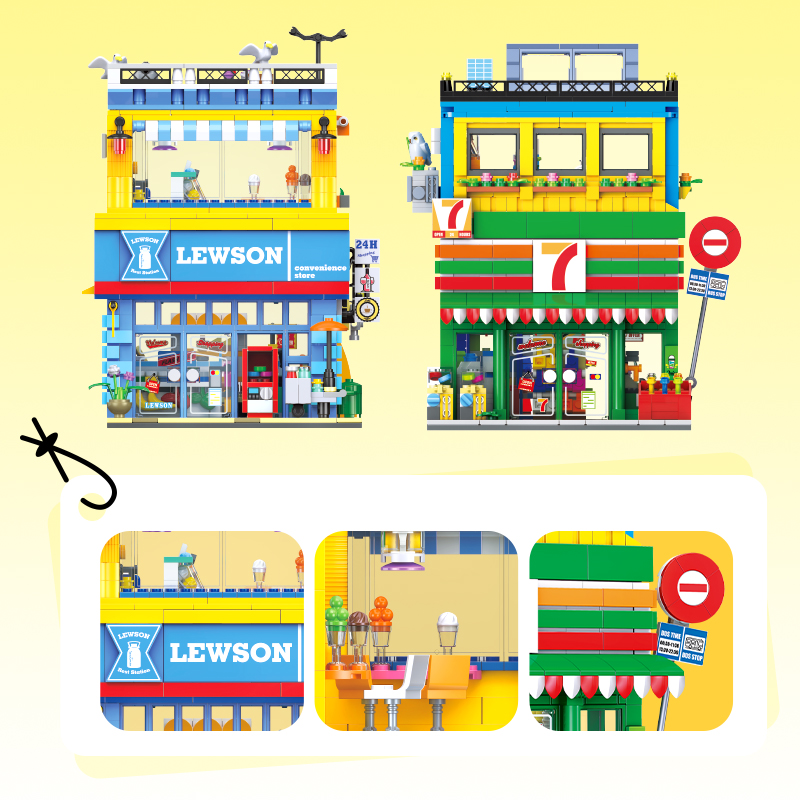 1263+PCS Street Scene Convenie - Kids Toys Store ulasan dan harga