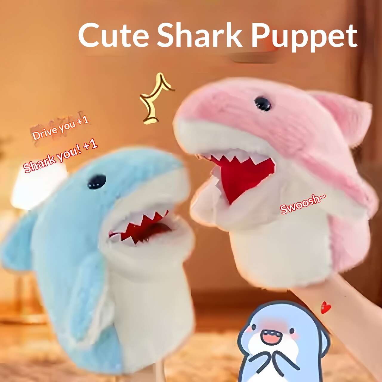 Shark Hand Puppet Plush Shark  - Kids Toys And Games ulasan dan harga