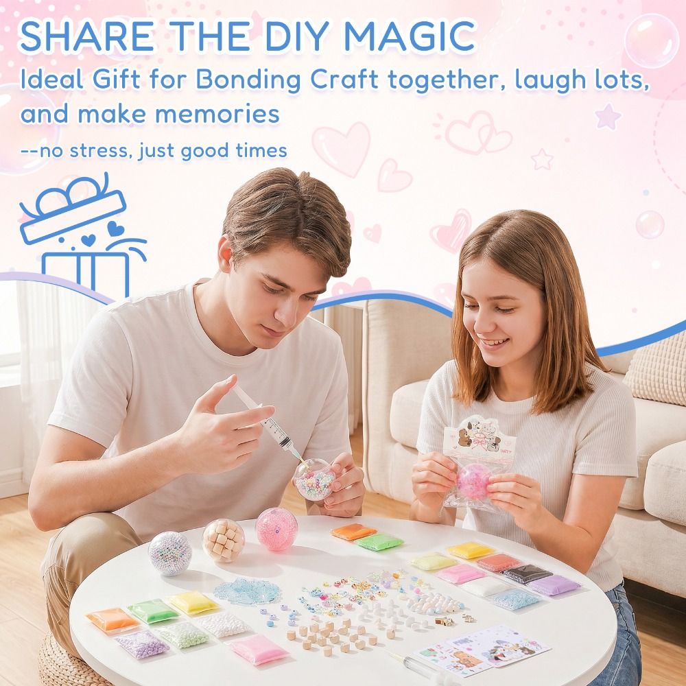 6cm Ball Skins DIY Stress Ball - Slime Making Kit ulasan dan harga