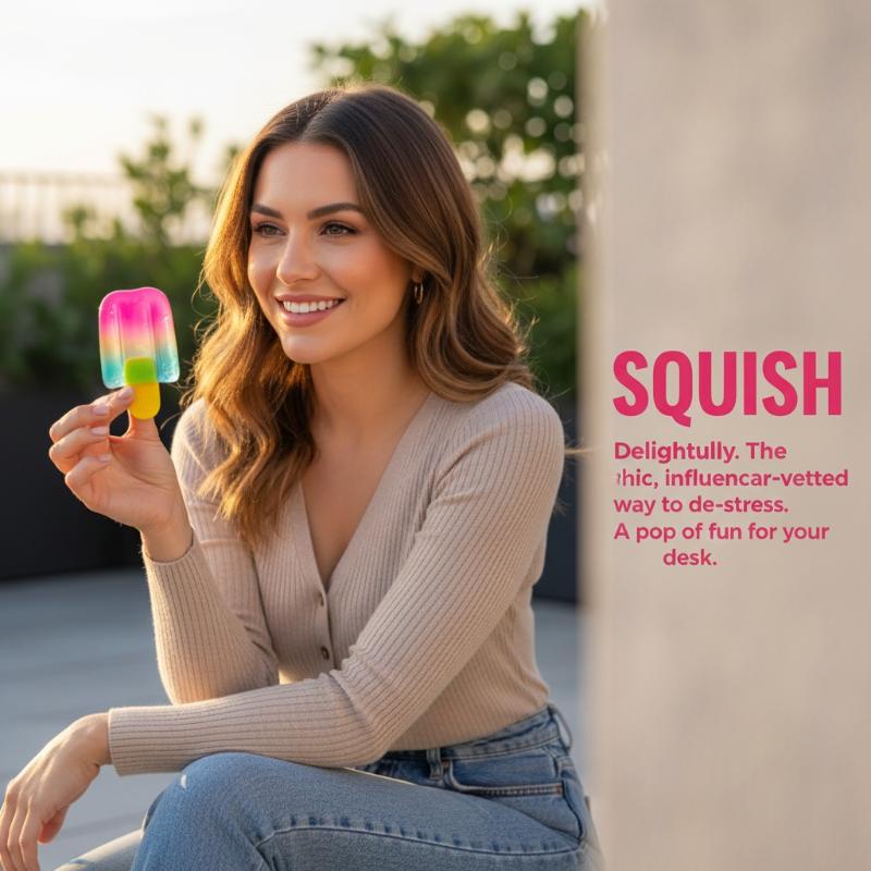 Sensory Squishy Ice Cream Cube - Kids Quiet Toys ulasan dan harga