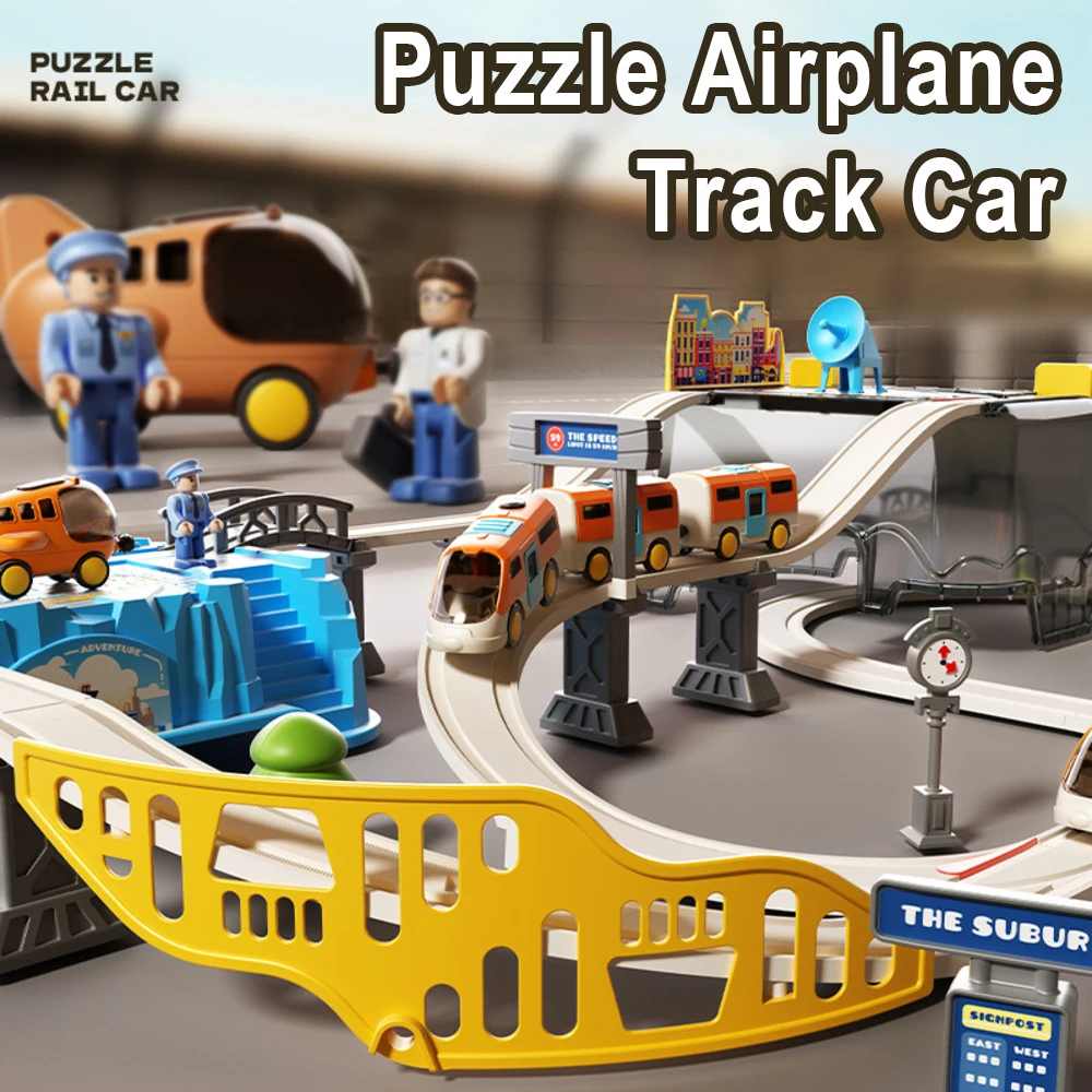 Airport Themed Train Track Toy - Kids Storage Toys ulasan dan harga