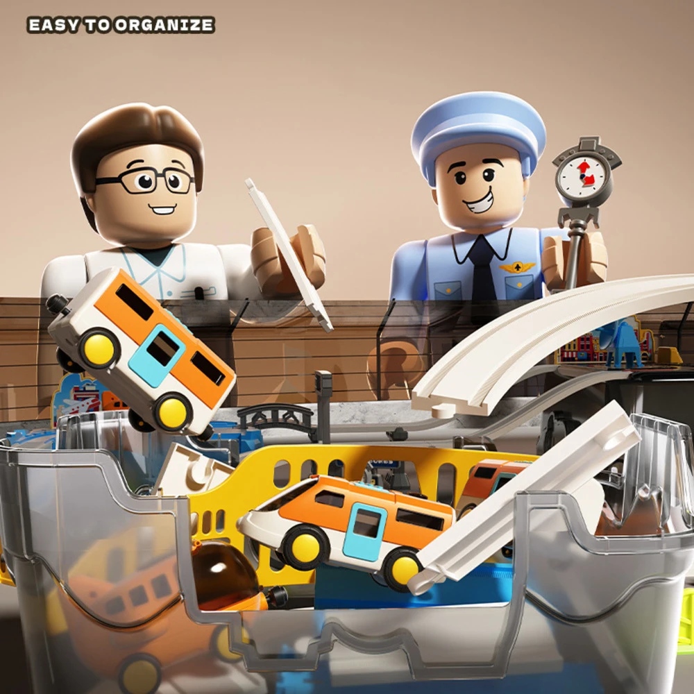 Airport Themed Train Track Toy - Kids Storage Toys ulasan dan harga