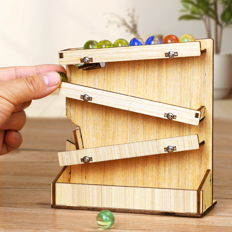 Wooden Marble Run DIY Kit, STE - Marble Run Set ulasan dan harga