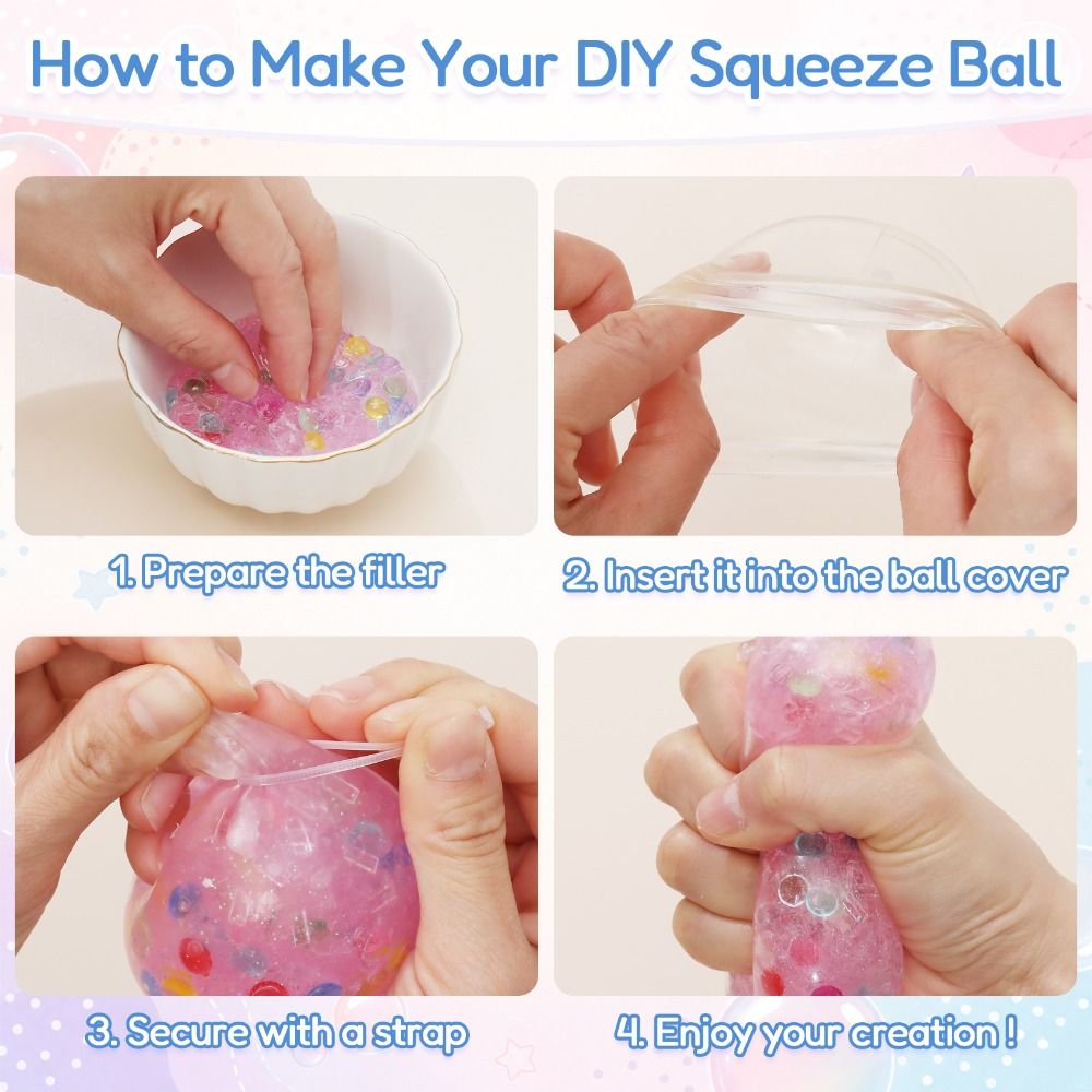 6cm Ball Skins DIY Stress Ball - Slime Making Kit ulasan dan harga
