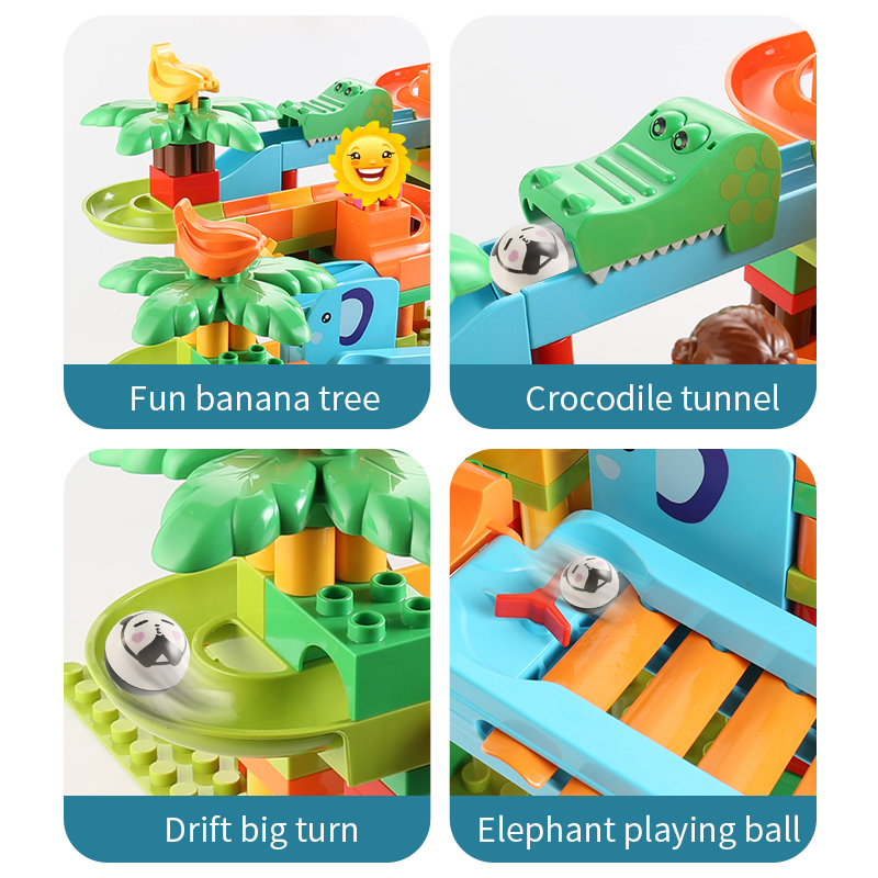 283PCS Large Piano Slide Gear  - Marble Run Set ulasan dan harga