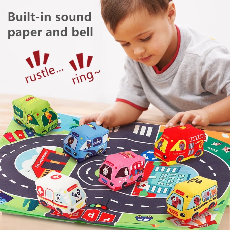 Soft Car Toy Set with Play Mat - Kids Toys Learning ulasan dan harga