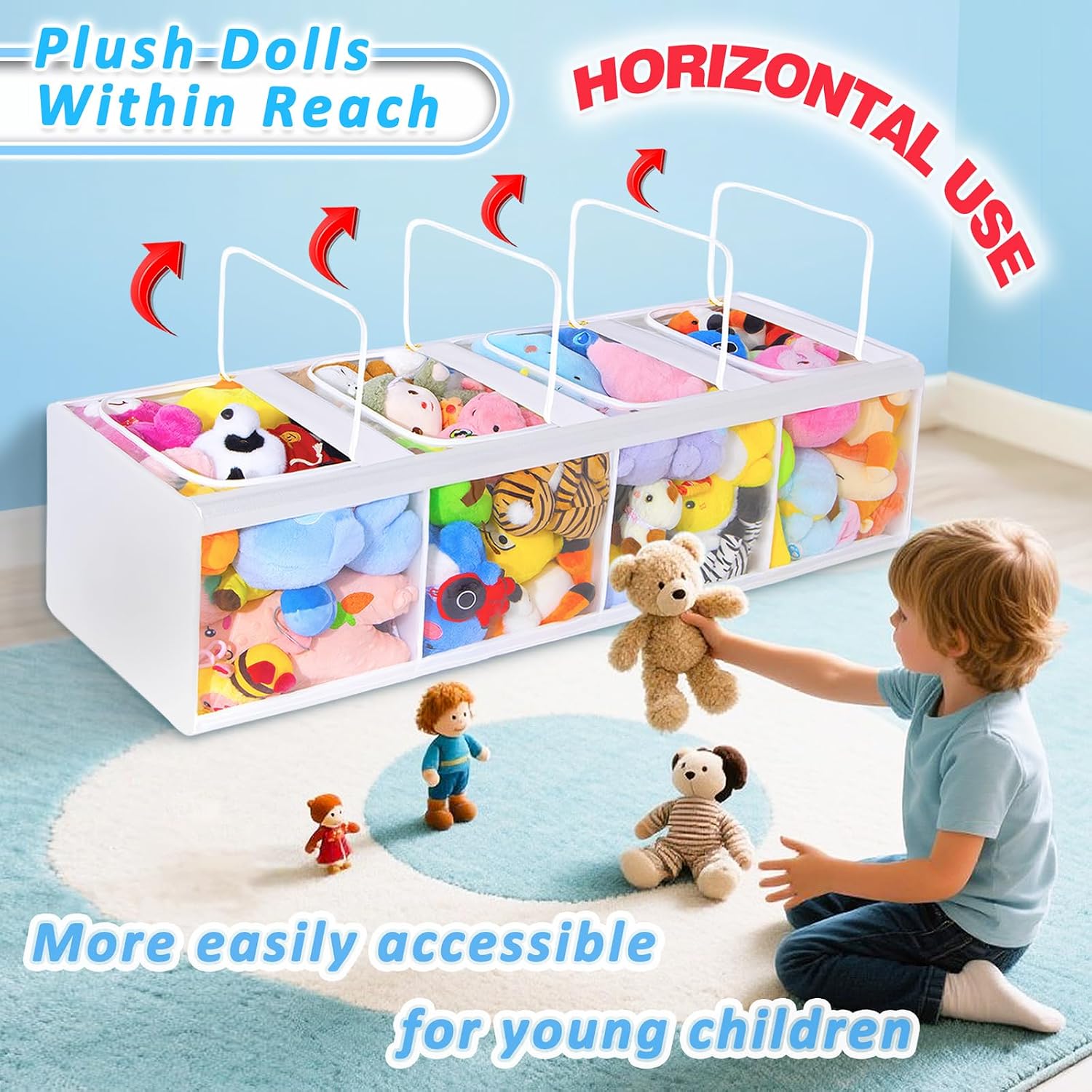 4-Tier Transparent Zipper Dust - Kids Storage Toys ulasan dan harga