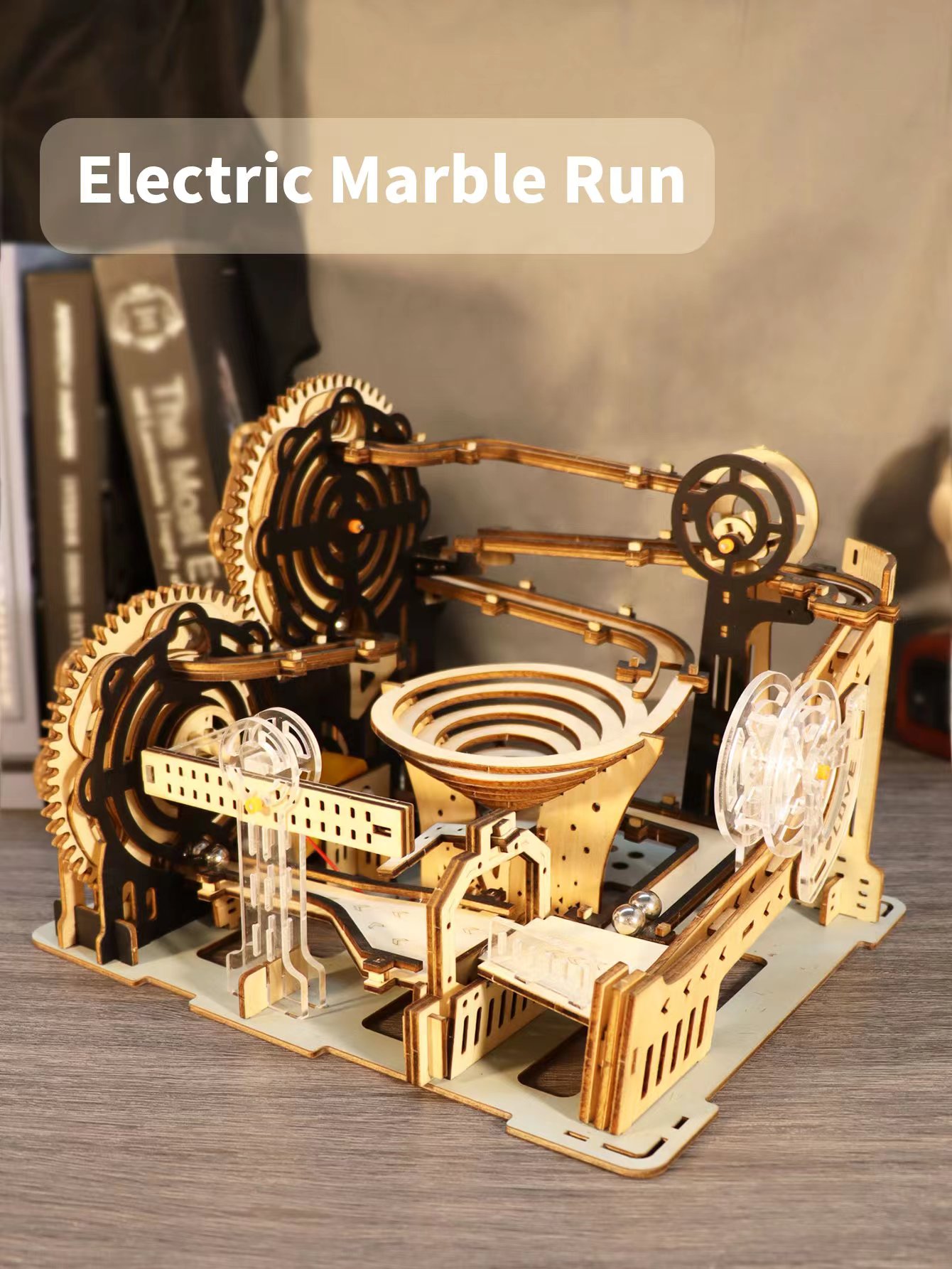 Electric 3D Wooden Puzzles Mar - Marble Run Set ulasan dan harga