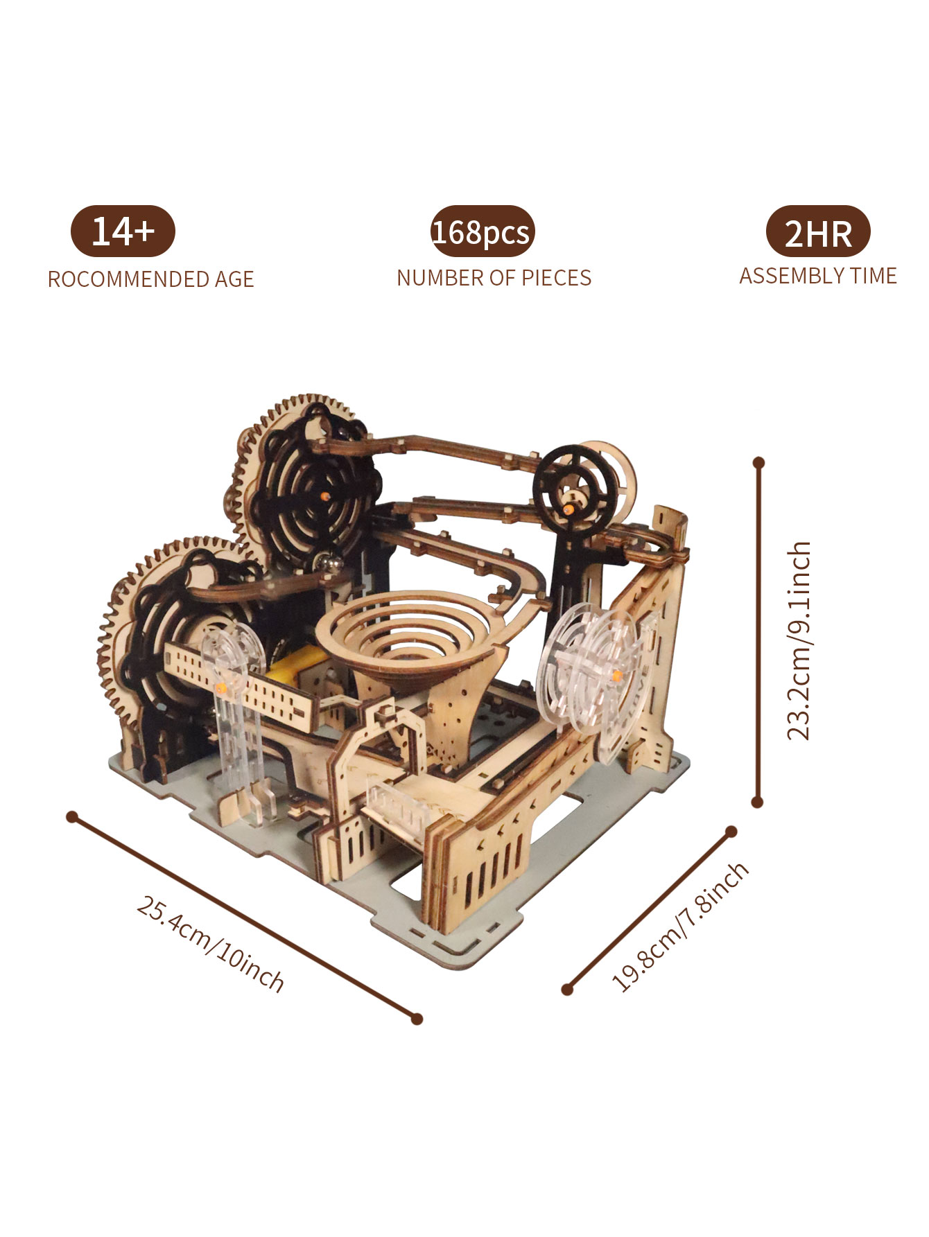 Electric 3D Wooden Puzzles Mar - Marble Run Set ulasan dan harga