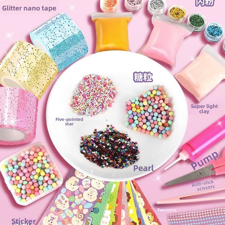 Glitter Nano Glue Set Bubble B - Slime Making Kit ulasan dan harga