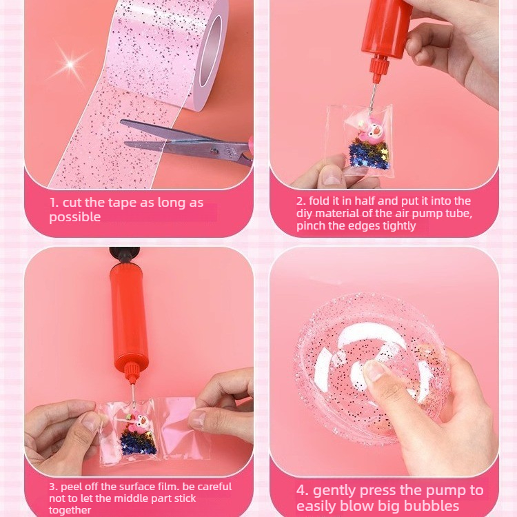 Glitter Nano Glue Set Bubble B - Slime Making Kit ulasan dan harga
